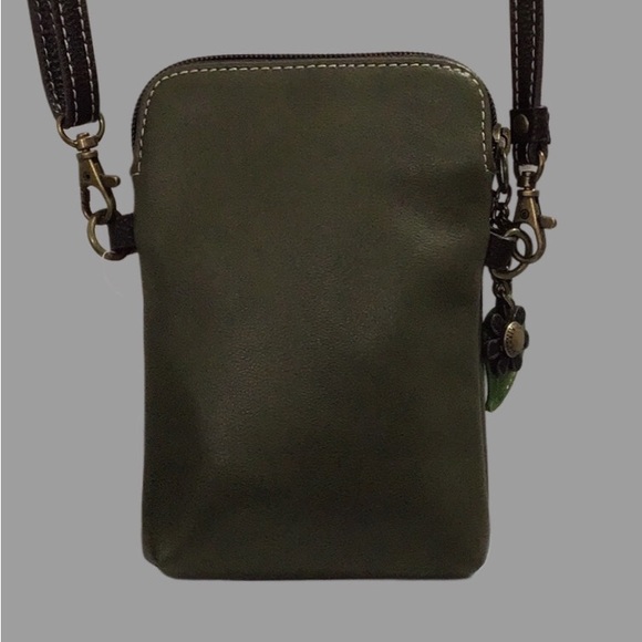 New CHALA Owl Vegan Leather Convertible Dark Green Bag with 2 Straps - Picture 9 of 14